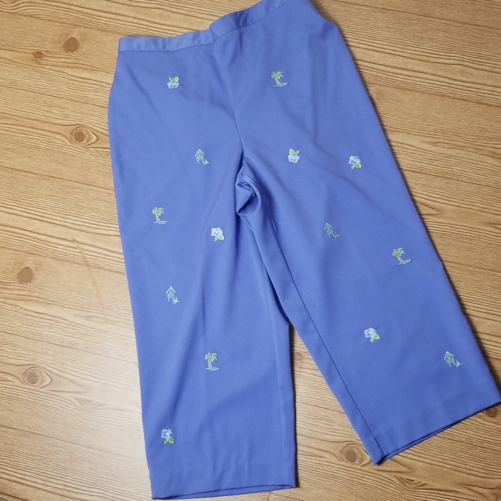 Alfred Dunner - Caribbean Cool Violet Capri - Picture 2 of 4